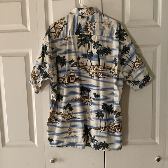 Pierre Cardin Hawaiian short sleeve button down shirt XL 100% cotton fun - Picture 2 of 6